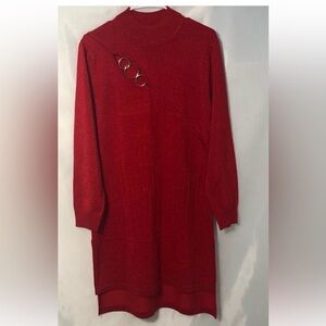 Elegant Red Long Sleeve Dress